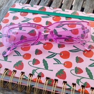 3/$10 Bubblegum Pink Rectangular Sunglasses